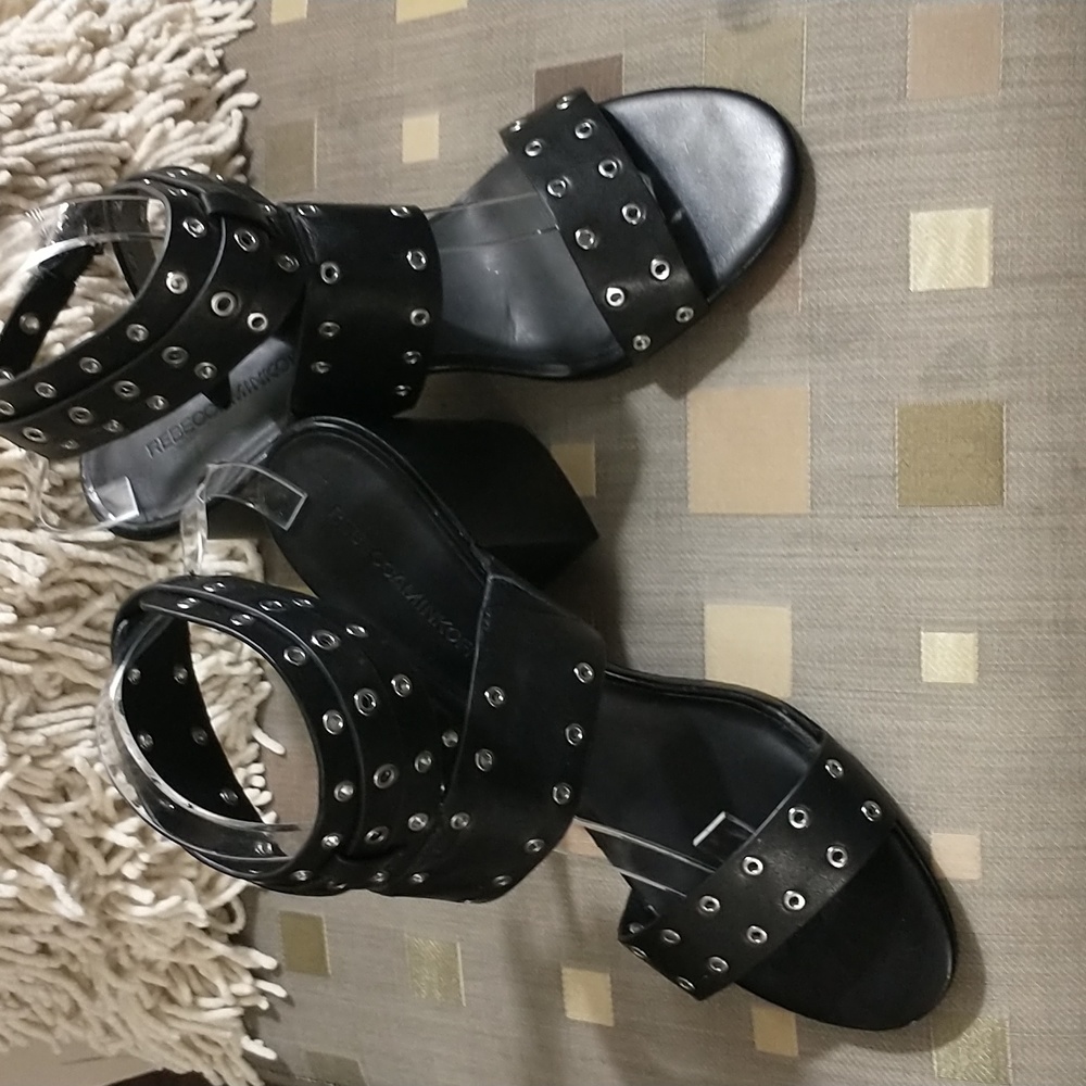 Rebecca Minkoff Black Leather Sandals - Picture 3 of 12